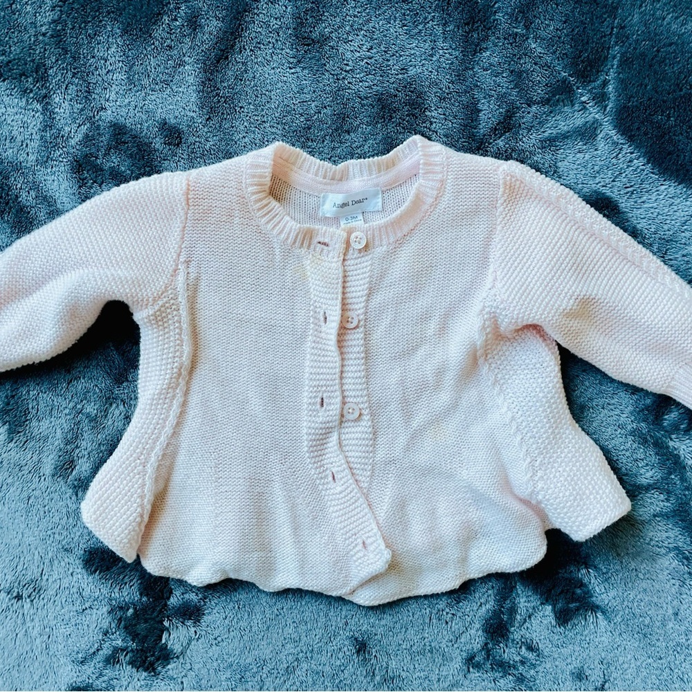 Light dusty pink cardigan by Angel Dear size 0-3M